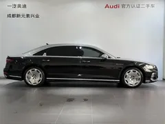 2022 Audi A8L Horch, чёрный — фото 3