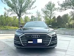 2021 Audi A8L 55 TFSI quattro, чёрный — фото 2