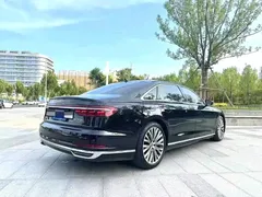2021 Audi A8L 55 TFSI quattro, чёрный — фото 4