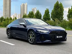 2021 Audi A7 45 TFSI, синий — фото 3