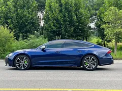 2021 Audi A7 45 TFSI, синий — фото 4