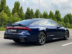 2021 Audi A7 45 TFSI, синий — фото 7