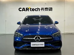 2022 Mercedes-Benz C-Class C 200 L Sport, синий — фото 2