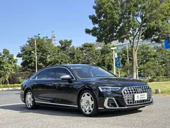 2022 Audi A8L Horch, чёрный — фото 3