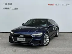 2021 Audi A7 45 TFSI, синий — фото 1
