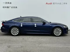 2021 Audi A7 45 TFSI, синий — фото 17