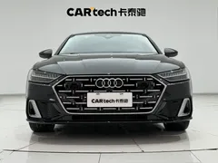 2022 Audi A7L L 45 TFSI S-line, чёрный — фото 3