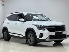 2023 Kia Seltos 1.5L CVT Luxury, белый — фото 3
