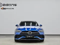 2023 Mercedes-Benz C-Class C 350 eL PHEV, синий — фото 2