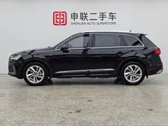 2021 Audi Q7 45 TFSI quattro S line, чёрный — фото 4