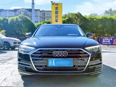 2022 Audi A8L 50 TFSI quattro, чёрный — фото 2