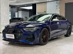 2020 Audi A7 45 TFSI, синий — фото 1