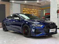 2020 Audi A7 45 TFSI, синий — фото 3