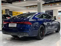 2020 Audi A7 45 TFSI, синий — фото 17