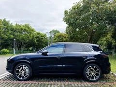 2020 Porsche Cayenne Turbo 4.0T, синий — фото 3