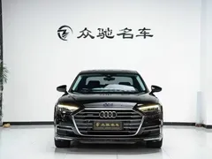 2021 Audi A8L 50 TFSI quattro, чёрный — фото 2