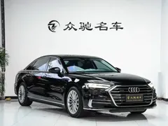 2021 Audi A8L 50 TFSI quattro, чёрный — фото 3
