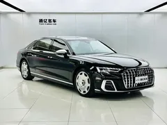 2022 Audi A8L Horch, чёрный — фото 3
