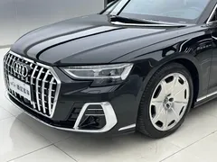 2022 Audi A8L Horch, чёрный — фото 9