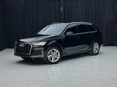 2021 Audi Q7 45 TFSI quattro S line, чёрный — фото 1
