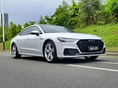 2022 Audi A7L A7 L 45 TFSI S-line, белый — фото 3