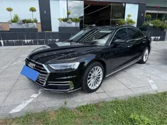 2021 Audi A8L 50 TFSI quattro, чёрный — фото 1