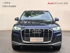 2021 Audi Q7 45 TFSI quattro S line, синий — фото 2