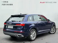 2021 Audi Q7 45 TFSI quattro S line, синий — фото 5