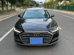 2019 Audi A8L 55 TFSI quattro, чёрный — фото 2