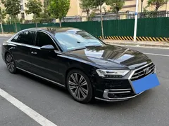 2019 Audi A8L 55 TFSI quattro, чёрный — фото 3