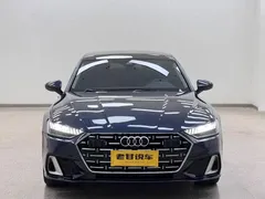 2022 Audi A7L L 45 TFSI S-line, синий — фото 4