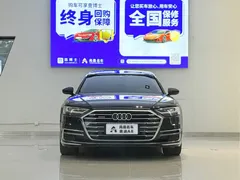 2019 Audi A8 Plus A8L 55 TFSI quattro, чёрный — фото 2