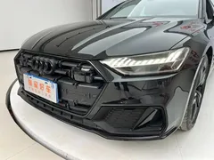 2022 Audi A7L 45 TFSI quattro S-line, чёрный — фото 7