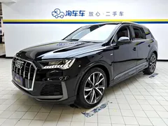 2021 Audi Q7 55 TFSI quattro S line Sport, чёрный — фото 1