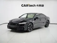 2022 Audi A7L 45 TFSI quattro S-line Black Package, чёрный — фото 1