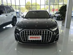 2021 Audi A8L 55 TFSI quattro Premium, чёрный — фото 2