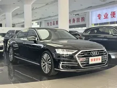 2021 Audi A8L 50 TFSI quattro Luxury, чёрный — фото 3