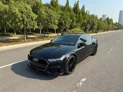2022 Audi A7 45 TFSI, чёрный — фото 8