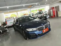 2021 BMW 5 Series 530Li Leading M Sport Package, синий — фото 1