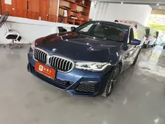 2021 BMW 5 Series 530Li Leading M Sport Package, синий — фото 2