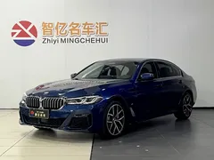 2021 BMW 5 Series 530Li Premium M Sport Package, синий — фото 1