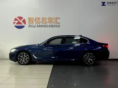 2021 BMW 5 Series 530Li Premium M Sport Package, синий — фото 3