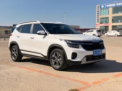 2023 Kia Seltos 1.5L CVT Luxury, белый — фото 3