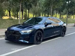 2022 Audi A7L 45 TFSI S-line, синий — фото 2