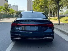 2022 Audi A7L 45 TFSI S-line, синий — фото 5