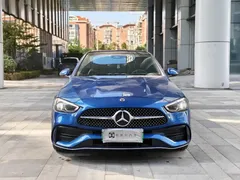 2023 Mercedes-Benz C-Class C 350 eL PHEV, синий — фото 2