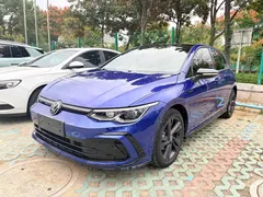 2021 Volkswagen Golf 280TSI DSG R-Line, синий — фото 1