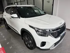 2023 Kia Seltos 1.5L CVT Luxury, белый — фото 2