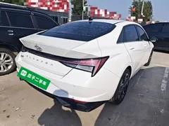 2021 Hyundai Elantra 1.5L CVT LUX Premium, белый — фото 7