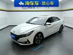 2021 Hyundai Elantra 1.5L CVT LUX Premium, белый — фото 1